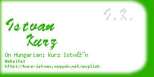 istvan kurz business card